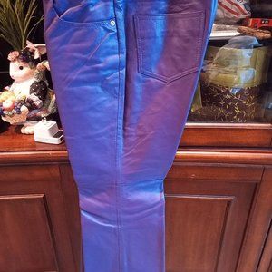 Newport Jeanology Purple Leather Pants 10P
